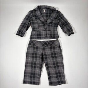 2000s Striped Jacket + Capi Suit Set